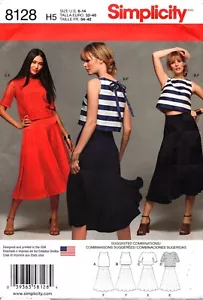 Simplicity 8128 ~ Misses Tops mit Längenvariationen und Rock ~ Größen 6-14 - Bild 1 von 5