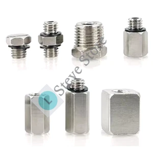 Metric Thread Brass Nickel Plated Pipe Fitting Adapter Micro Connector Plug - Picture 1 of 40