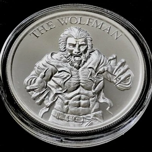 1 oz. 2023 WOLFMAN Vintage Horror Series BU round .999 Fine Silver - Picture 1 of 7