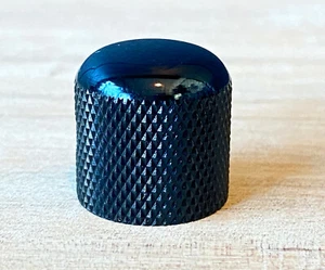 Gotoh Tele Style Dome Knob for USA or Metric Split Shaft Pot - Black - Picture 1 of 4