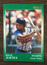 1991 Star Company DAVE JUSTICE Limited Edition GOLD Set #/1500Printed
