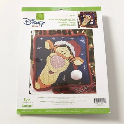 Kit Punto de Cruz Colección Disney Pooh - TIGGER NAVIDAD ALMOHADA TOP - NUEVO 12x12 Foto 1 de 3