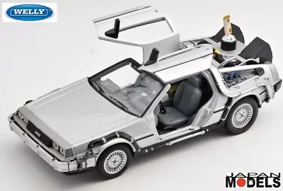 DELOREAN TIME MACHINE BACK TO THE FUTURE II 2 - Ritorno al Futuro Welly 1/24 New - Immagine 1 di 2