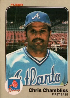 1983 Fleer Baseball #134 - Chris Chambliss - Atlanta Braves  83-860 - Image 1 of 2