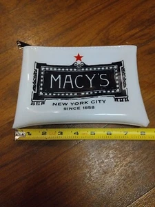 Macy’s NEW YORK City since 1858 Travel Makeup Bag Glossy  Vinyl  8x 5.5” - Picture 1 of 5