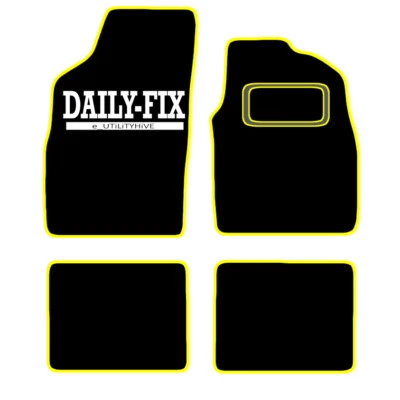 CAR FLOOR MATS FOR FIAT PANDA 2003 TO 2012 ALL WEATHER TAILORED BLACK CARPET - Image 1 of 4