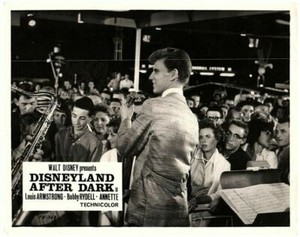Disneyland After Dark original lobby card Bobby Rydell on stage with mike