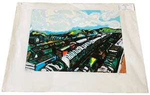 Marta Sánchez Serigraph “ San Antonio Train Yard” 1998 Signed & Numbered - Picture 1 of 7