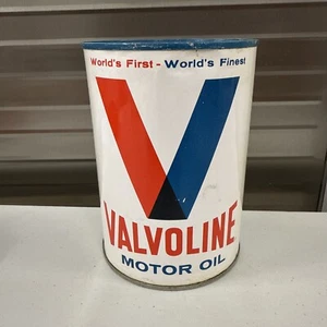 1972 METAL Valvoline Motor Oil Can *ALL TIN CAN* World's First, GOOD CONDITION 3 - Picture 1 of 10