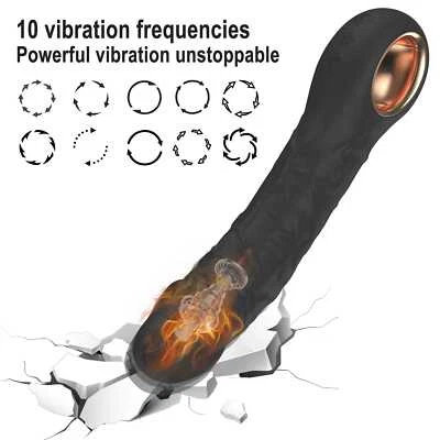 10 Fréquences Vibromasseur Chauffant Gode Godemichets Point G Jouets Sexuels - Photo 1/4