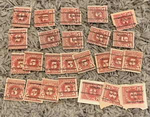 AMAZING LOT OF NEWARK NJ PRECANCEL POSTAGE DUE STAMPS, 2 INVERTED ERRORS - Picture 1 of 10