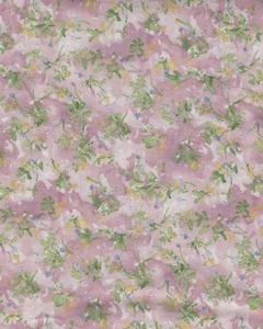 Kaufman Fabric, Fusions, Small Flowers Yellow, Green & Blue on Pink by / yd - Picture 1 of 1