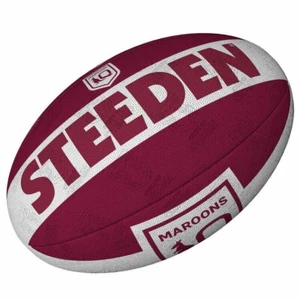 75595 QUEENSLAND QLD NRL STATE OF ORIGIN MAROONS STEEDEN SIZE 5 LARGE FOOTBALL - Foto 1 di 1