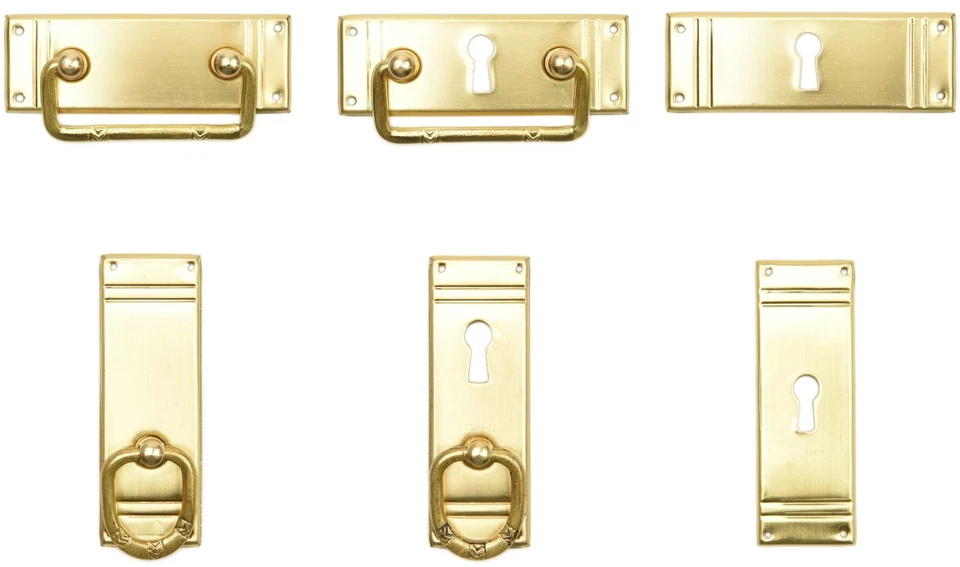 Antik Möbel Beschlag Schlüsselschild Griff Jugendstil Patina Ring Möbelgriff - Bild 1 von 1