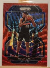 2021-22 Prizm Red Wave #241 Rudy Gay Utah Jazz NBA Basketball Card