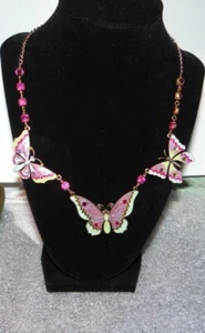 Butterfly Enamel  Necklace - Picture 1 of 3