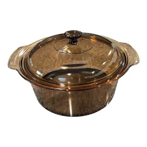 Vintage Visions Corning Ware Amber 5 Liter Dutch Oven Pyrex Made In USA - Bild 1 von 8