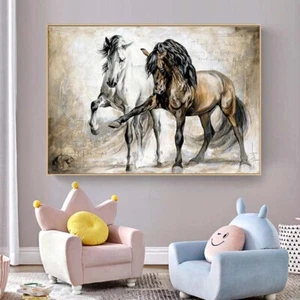 Lienzo abstracto de caballo arte de pared pintura cuadros hogar pósters colgantes decoración del hogar - Imagen 1 de 6