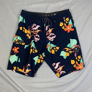 "Pantalones cortos de tabla VISSLA para hombre talla 30 ciclo ascendente floral hawaiano pequeño 9" - Imagen 1 de 8