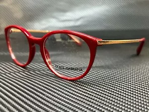 DOLCE & GABBANA DG3242 3091 Bordeaux Round Women's 50 mm Eyeglasses - Picture 1 of 4