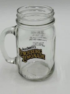 Vintage Jack Daniels Mason Jar Glass Mug - Lynchburg Lemonade Recipe fast Ship - Picture 1 of 5