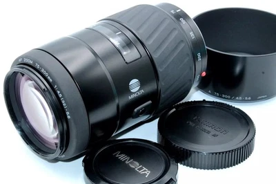 Excellent Minolta AF Zoom 75-300 f/4.5-5.6 Telephoto Lens New Sony Japan - Image 1 of 4