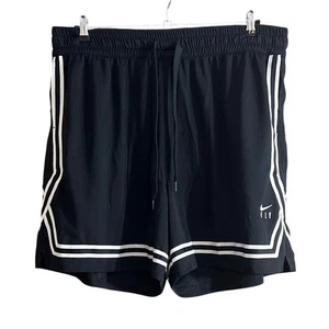 Nike Damen Übergröße schwarz & weiß Fly Crossover Basketball Shorts Größe 2X neu - Bild 1 von 9