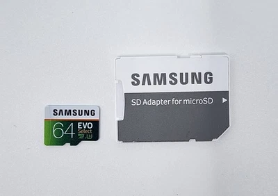 Tarjeta de memoria Samsung 64 GB MicroSDXC EVO Select Class 10, MB-ME64GA/AM Foto 1 de 4