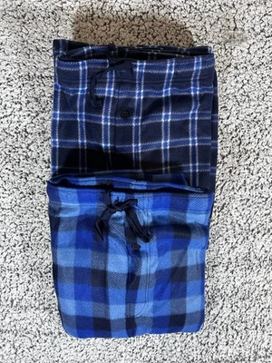 Paquete de 2 pantalones para dormir de lana Fruit of the Loom para hombre 4XL azul a cuadros nuevos en paquete 52-54 Foto 1 de 4