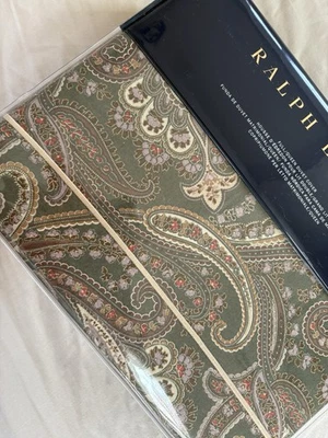 Funda nórdica Ralph Lauren Heritage Paisley Sage Multi algodón COMPLETA/REINA NUEVA EN PAQUETE $355 Foto 1 de 3