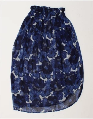 STEFANEL Womens Asymmetrical Skirt Small W26  Blue Floral Viscose RO02 - Image 1 of 4