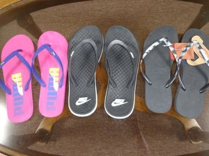 Lot of 3 Women's Flip Flop PUMA-Nike Size-9-10 and havaianas Size 11-12W - Picture 1 of 24