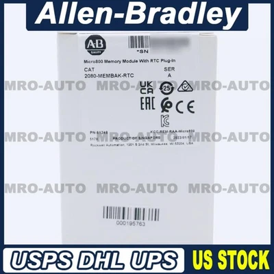 New Allen Bradley 2080-MEMBAK-RTC In Stock Memory Plug In Module 2080MEMBAKRTC - Image 1 of 2