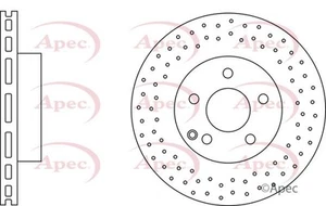 APEC DSK2808 Brake Disc Front Fits Mercedes-Benz C-Class E-Class SLS AMG - Picture 1 of 5