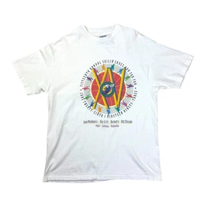 Vintage Hanes USA Fun Run Graphic T-shirt 1993 Size L Single Stitch Sailin Shoes - Picture 1 of 6