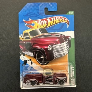 HOT WHEELS ‘52 CHEVY TREASURE HUNTS 12 LONG CARD MAROON 2012 - Picture 1 of 2