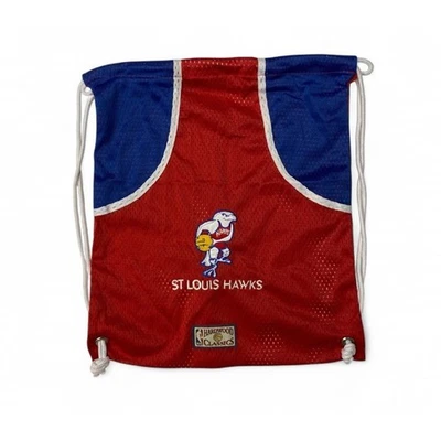 Rare VTG St. Louis Hawks NBA Drawstring Bag Mesh Backpack Hardwood Classics - Image 1 of 4