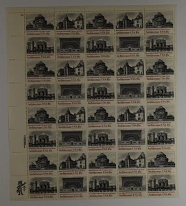US SCOTT 1928-1931 PANE OF 40 ARCHITECTURE USA STAMPS 18 CENT FACE MNH - Picture 1 of 1