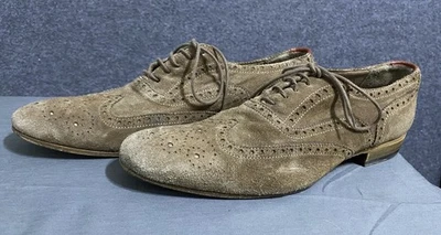 Zapatos Paul Smith Brogue Hombres Arena Talla 7 Con Cordones Oxford Detalle Formal Gamuza Foto 1 de 4