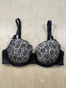 Victoria's Secret Dream Angels Lined Demi Bra Women's Size 34D Black Lace - Picture 1 of 10