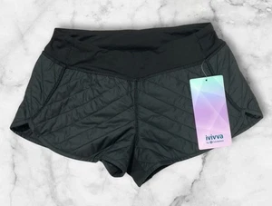 Ivivva By Lululemon Girls Black Quilted Athletic Speedy Shorts Size 12 NWT - Picture 1 of 5