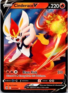 SWSH08: Fusion Strike Cinderace V (43) #043/264 - Picture 1 of 2