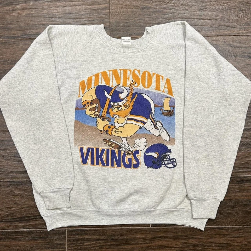 Sudadera del equipo de fútbol americano Minnesota Vikings 1992 estilo retro unisex HN0238 Foto 1 de 1
