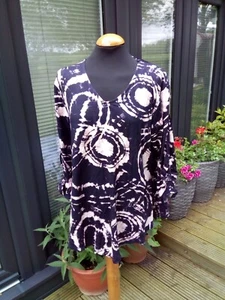 Marble tye dye viscose tunic top- Sizes 2 (14), 3 (16), 4 (18) 5 (20) BNWT 5751 - Picture 1 of 6