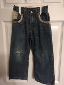 Vintage Distressed Rocowear Jeans Boys Size 4 Adjustable Waist Baggy Relaxed Fit - Picture 1 of 14