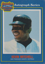 KEVIN MITCHELL; 1990 JUMBO CALIFORNIA SUNFLOWER SEEDS BASEBALL CARD #1/24