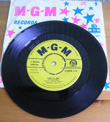 CONWAY TWITTY C'EST SI BON/DONT YOU DARE LET ME DOWN 45-MGM-118 - Image 1 of 2