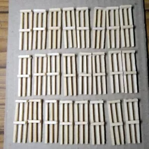 24 Unpainted Timber Model Railway Fencing 40mm = 1 Mtr Landscape Scenery "T2" - Picture 1 of 4