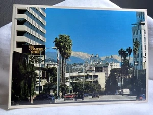 Vintage Hollywood Sunset Strip Postcard ~ California ~ Comedy Store ~ Taxis - Picture 1 of 2