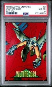 1993 Marvel Universe VULTURE 2099 Rubino PMG Chase Carta RED FOIL # 2 Low Pop PSA 4 - Foto 1 di 2
